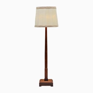 Scandinavian Modern Floor Lamp with Wooden Base by Alvar Aalto, 1960s