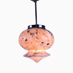 Art Deco Glass Ceiling Light from Funkis, 1940s