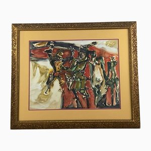 Saby Viricel Artias, Abstract Composition, 1963, Watercolour and Ink, Framed