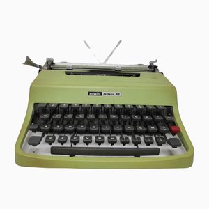 Machine à Ecrire Lettre 32 Olivetti Verte par Marcello Nizzoli pour Olivetti