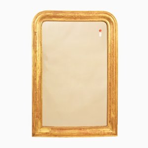 Petit Miroir Antique Louis Philippe Doré à la Feuille d'Or, 19ème Siècle