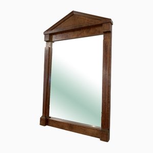 Neoklassizistischer klassischer italienischer Vintage Spiegel mit Rahmen aus Nussholz, 20. Jh