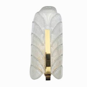 Vintage Glass Leaf Wall Light or Sconce by Carl Fagerlund for Jsb, 1960s