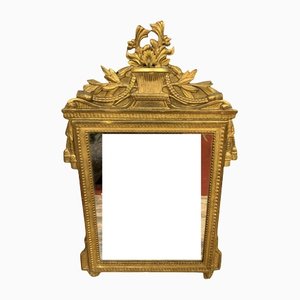 Louis XVI Spiegel mit goldenem Holzrahmen, 1770er