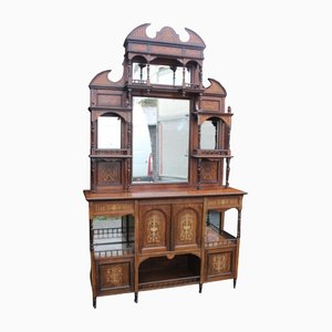 Large Mahogany Sideboard with Mirrored Back, 1920s
