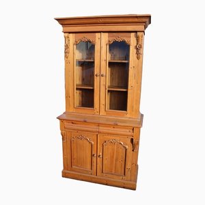 Carved Pine Chiffonier Bookcase, 1960s