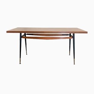 Tisch mit Intarsie & Metall & Messing Beinen