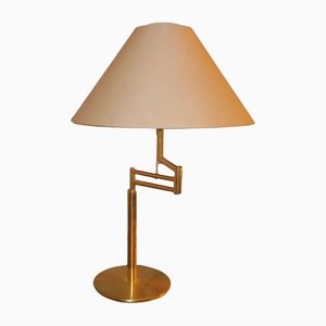 Italian Multi-Adjustable Brass Table Reading Lamp from Relux Milano, 1970s