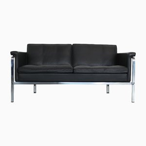Black Leather Sofa by Horst Brüning for Kill International