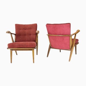 Fauteuils en Chêne, Tchécoslovaquie, 1960s, Set de 2