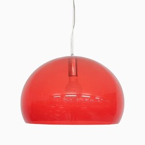 Grande Lampe à Suspension en Plastique Rouge par Ferruccio Laviani pour Kartell, Italie