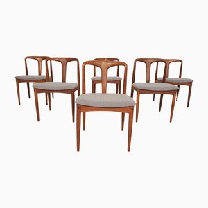 Teak Model Juliane Dining Chairs by Johannes Andersen for Uldum Mobelfabrik, Denmark, 1960s, Set of 6