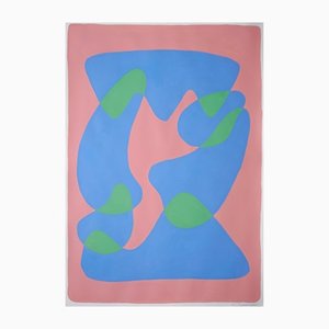 Ryan Rivadeneyra, colores primarios y formas primarias, 2021, acrílico sobre papel