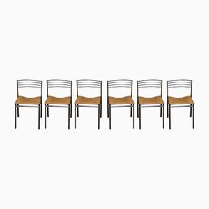 Stühle aus Metall & Holz, 1960er, 6er Set