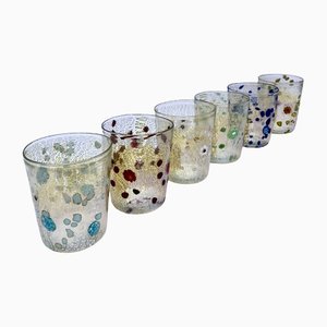 Bicchieri vintage in vetro di Murano di Maryana Iskra per Ribes Studio, Italia, set di 6