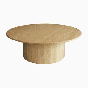 Ashby Coffee Table Handcrafted in Honed Travertine by Kevin Frankental for Lemon