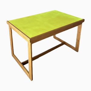 Modernist Desk in Phosphorescent Yellow Pine by Alvar Aalto