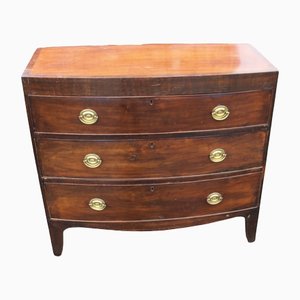 Mahogany Bow Chest Drawers, 1900s