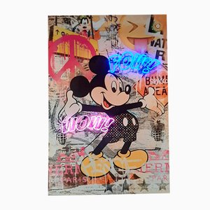 Mickey Mouse with Pow! And Wow! Neon Light Lamp