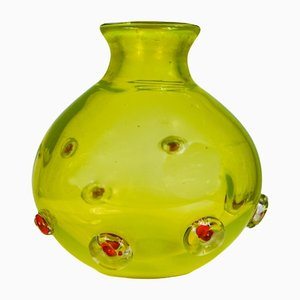 Vase en Verre Uranium par Toni Zuccheri pour SALIR Murano, 1960s