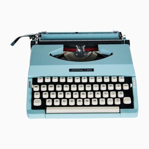Japanese Imperial 200 Typewriter in Duck Egg Blue, 1960s