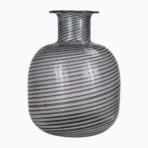 Vaso vintage in vetro di Murano ruvido di Paolo Rubelli per SALIR Murano