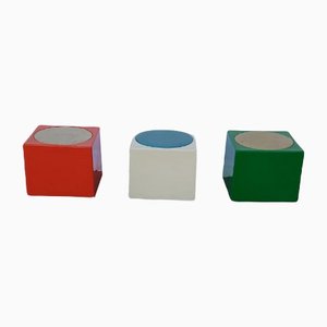 Cube Stools from Mim, Set of 3