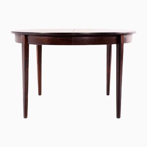 Danish Round Extendable Rosewood Dining Table, 1960s