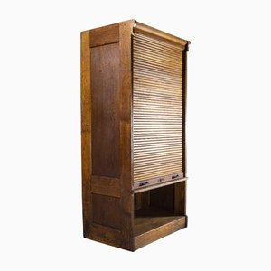 French Oak Tambour Fronted Cabinet, 1930s