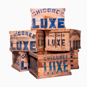 Decorative Wooden Storage Crate from Chicoree Luxe, 1940s