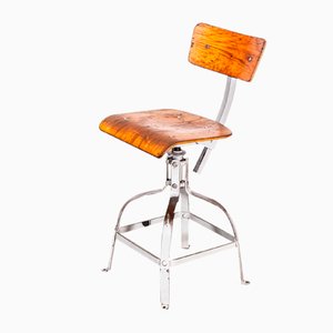 French Bienaise Swivelling Workshop Chair, 1950s