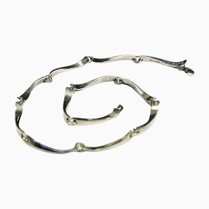 Sterling Silver Choker Necklace by Jaana Toppila-Topian, Finland, 1998