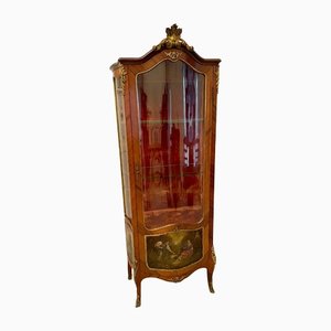 Antique French Kingwood Ormolu Mounted Display Cabinet by Vernis Martin