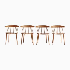 Scandinavian Modern J104 Dining Chairs by Jørgen Bækmark for FDB Furniture, 1970s, Set of 4