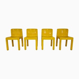 Vintage Model 4875 Chairs by Carlo Bartoli for Kartell, 1970s, Set of 4