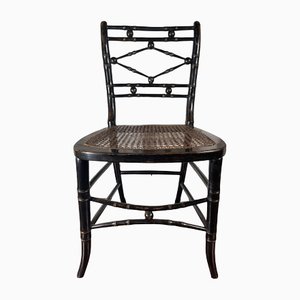 Antiker Stuhl aus ebonisiertem Bambusrohr von William Morris