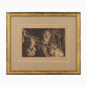 Anders Zorn, Vicke, 1918, Etching on Paper, Framed