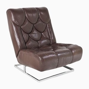 Mid-Century Tetrad Nucleus Lounge Chair in Brown Leather, 1970s