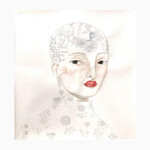 Anne Siems, Bound by Love, 2021, Aquarelle sur Papier, Encadré