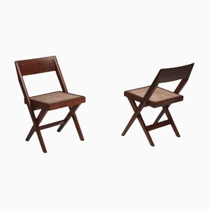 Library Chair by Pierre Jeanneret, Set of 2