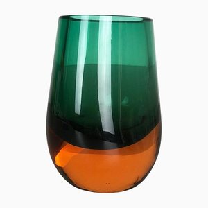 Mehrfarbige italienische Sommerso Object Vase aus Muranoglas, 1970er