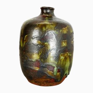 XXL German Ceramic Studio Pottery Vase by Gerhard Liebenthron, 1960s