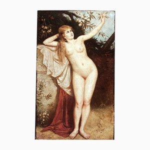 Anton Katzer, Nude Woman, 19th-century, Oil on Panel
