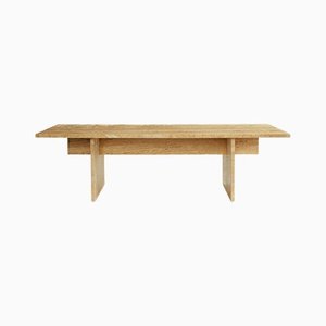 Vondel Coffee Table Handcrafted in Natural Unfilled Travertine
