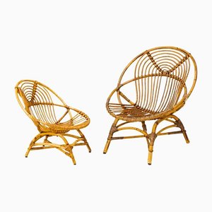 Wicker Chairs, Set of 2