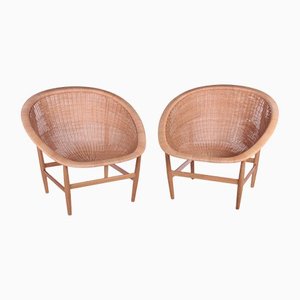 Danish Easy Chairs by Ludvig Pontoppidan for Nanna & Jorgen Ditzel, Set of 2