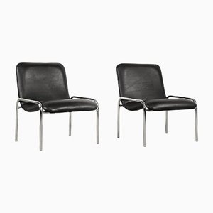 Set of Vintage Minimalist Chrome Armchairs from Thonet, 1970s