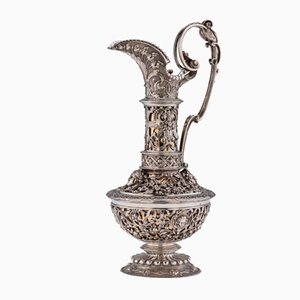 Französische figürliche Kanne aus massivem Silber von Odiot, 1880er, 19. Jh