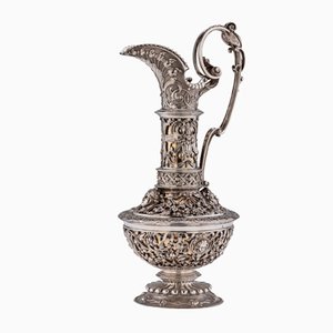 19th Century French Solid Silver Figural Ewer from Odiot, 1880s