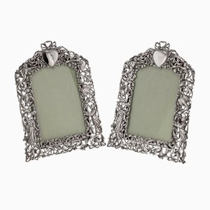 19th Century Victorian Solid Silver Photo Frames by William Comyns, 1894, Set of 2